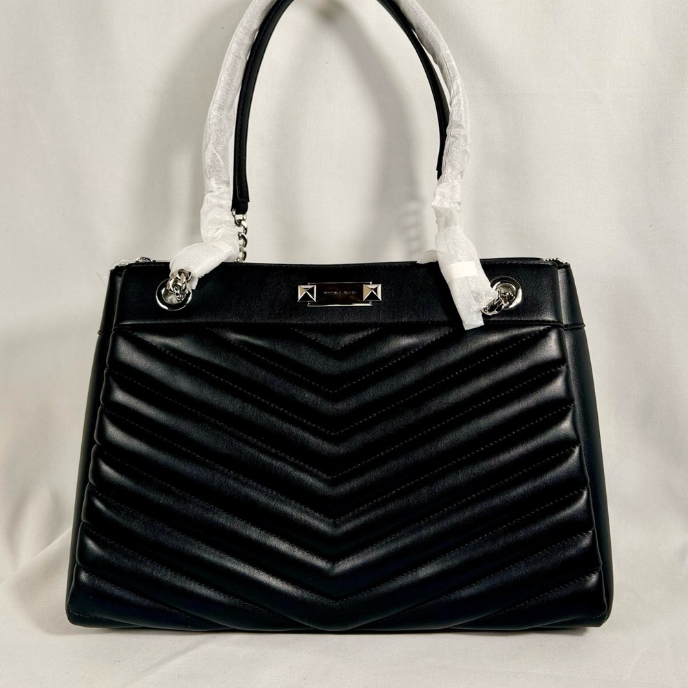 Michael Kors Whitney NWT‎ Quilted Black Bag - Picture 2 of 9
